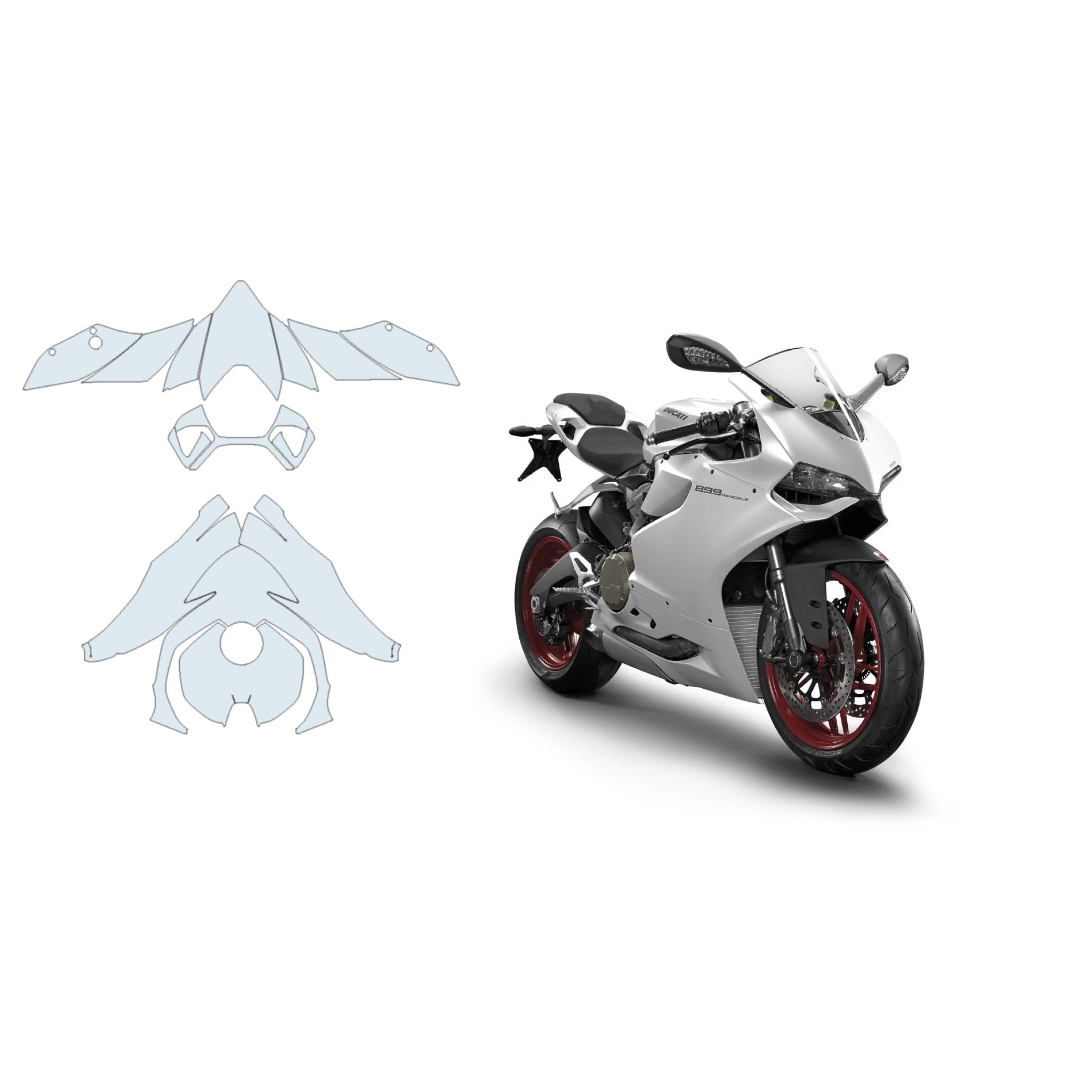 Ducati 899/1199 Panigale PPF Schutzfolien-Kit Individual