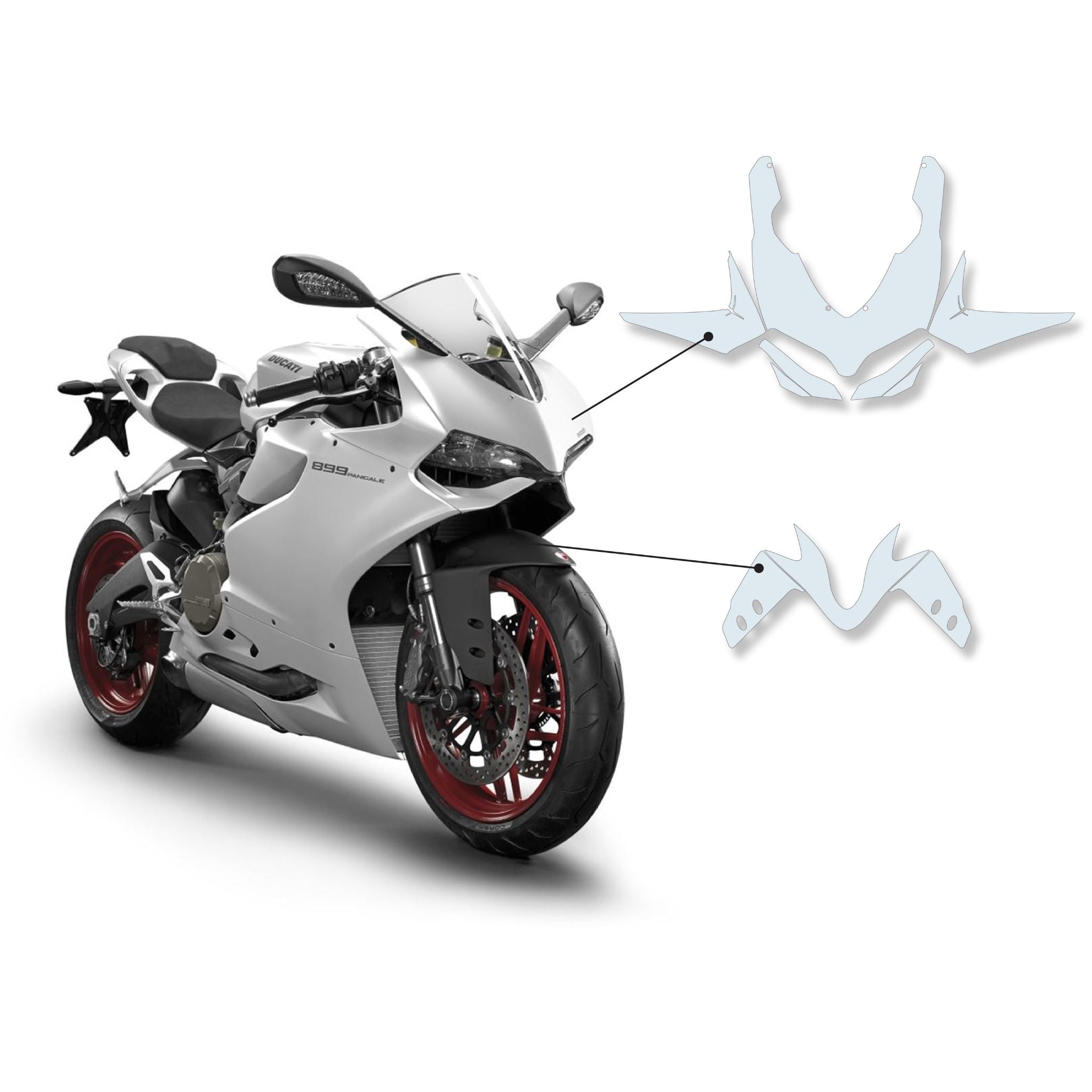Ducati 899/1199 Panigale PPF Schutzfolien-Kit