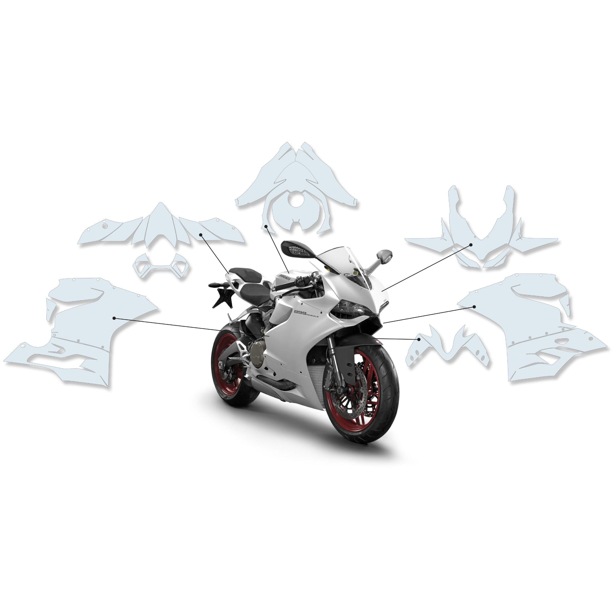 Ducati 899/1199 Panigale PPF Schutzfolien-Kit