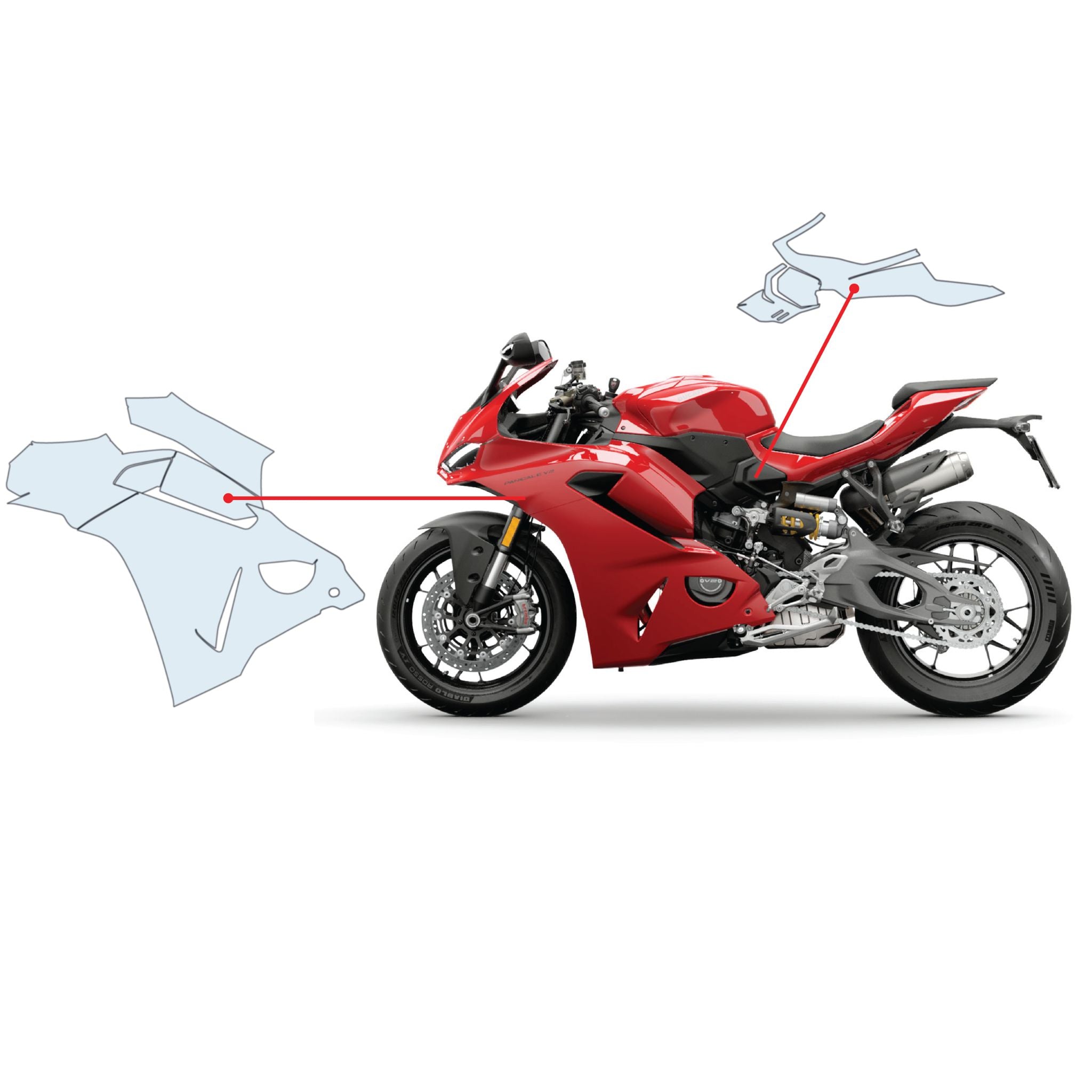 Ducati Panigale V2 2025 PPF-Schutzfolien-Kit