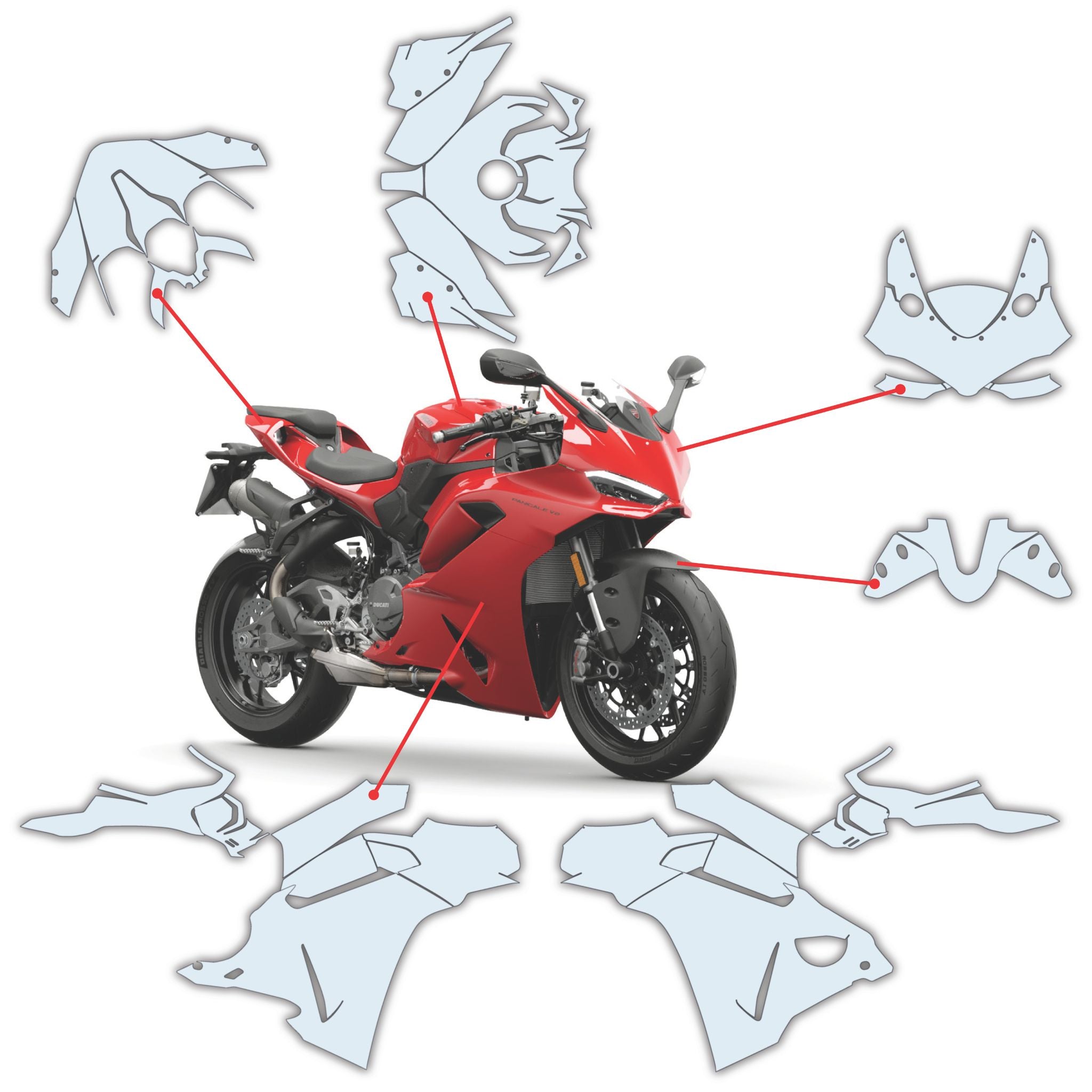 Ducati Panigale V2 2025 PPF-Schutzfolien-Kit
