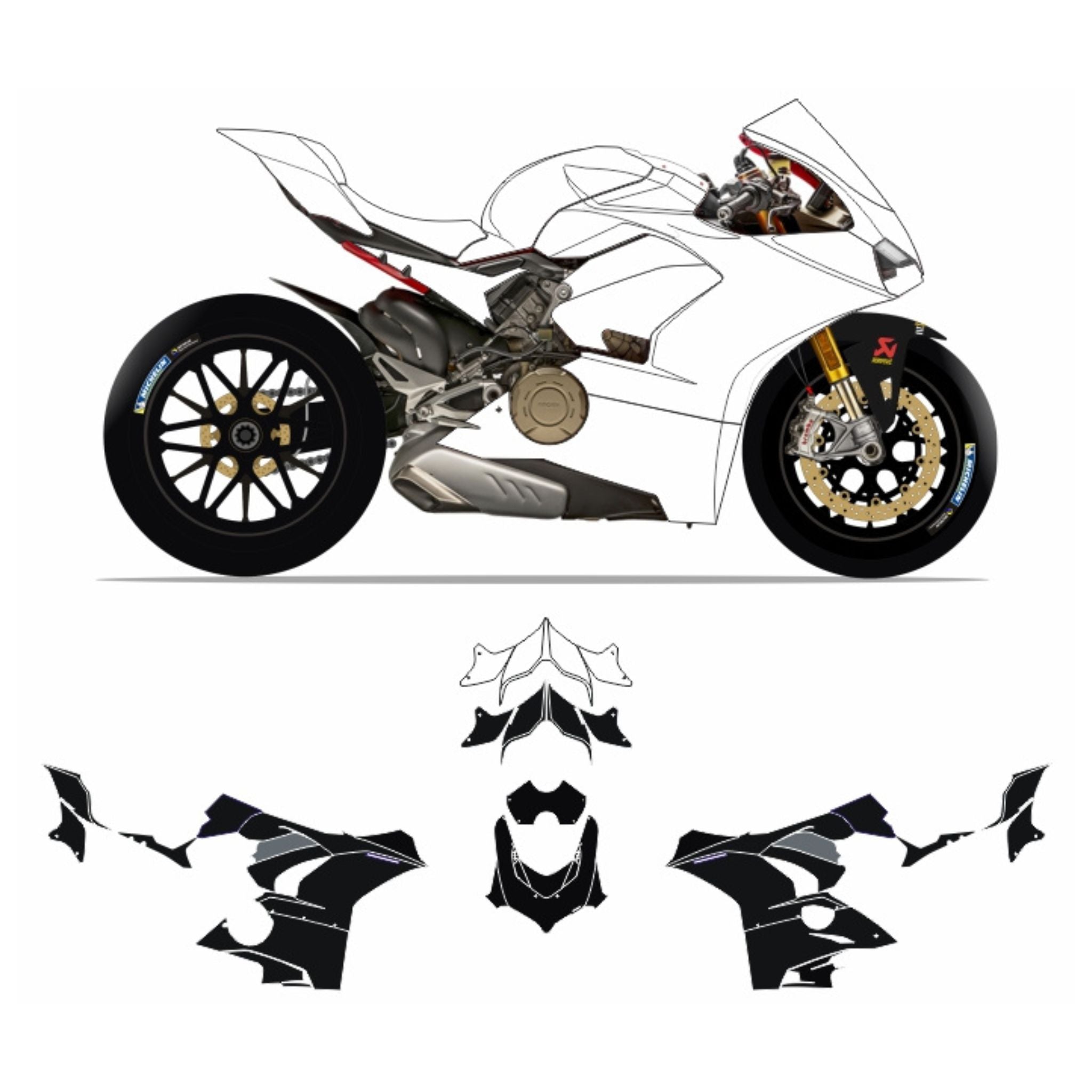 Ducati Panigale V4(S) 2018 Panigale PPF-Schutzfolien-Kit
