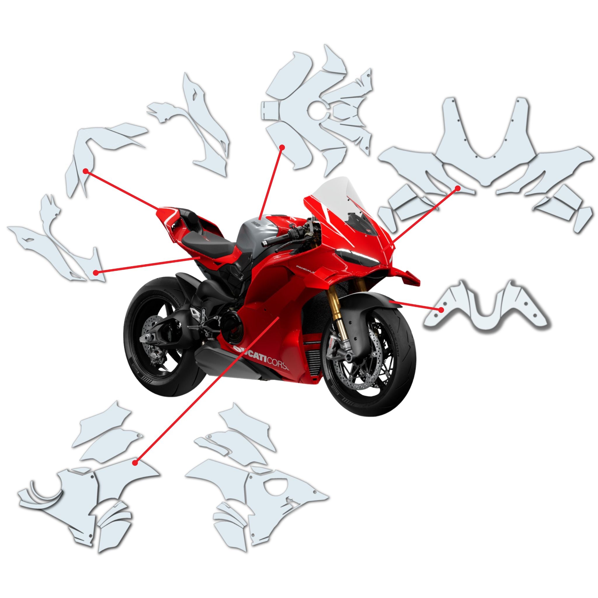 Ducati Panigale V4 R 2026 PPF-Schutzfolien-Kit